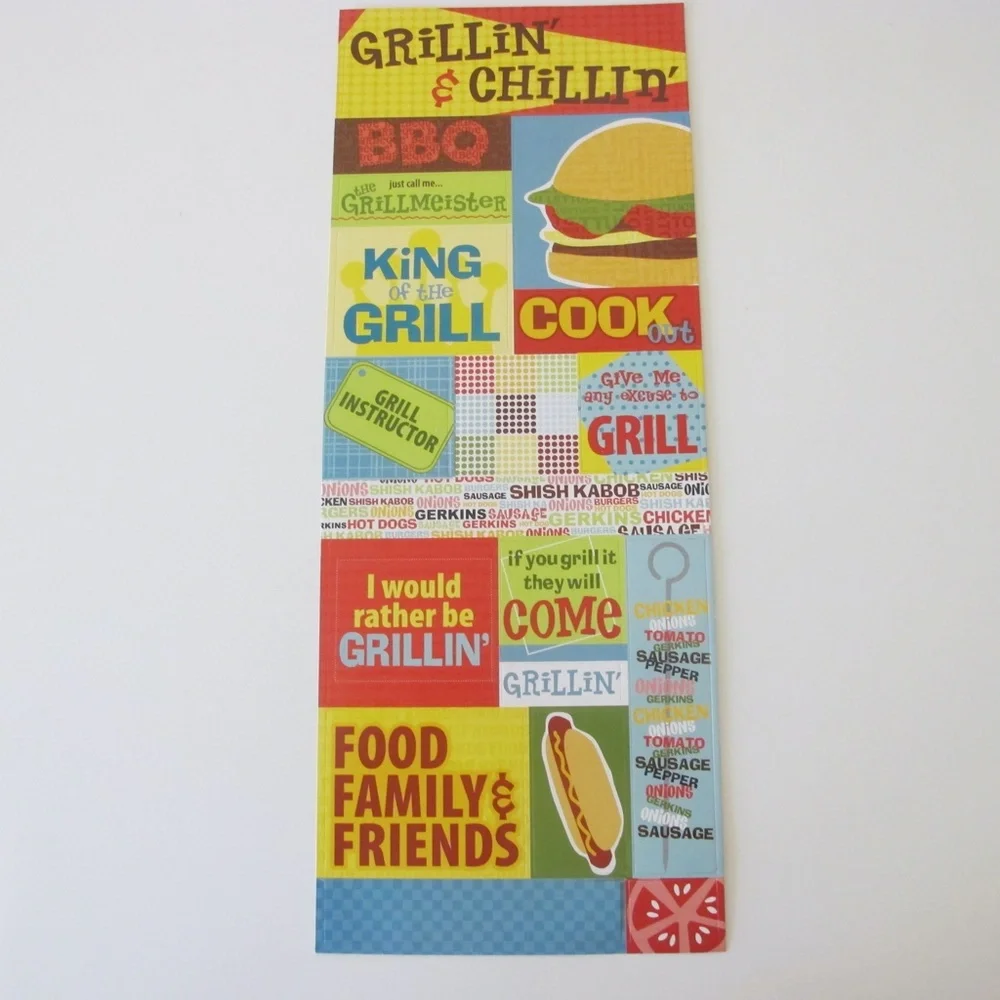 Scrapbooking Sticker Bundle For Paper Crafts Camping BBQ Stickers (New & Used)